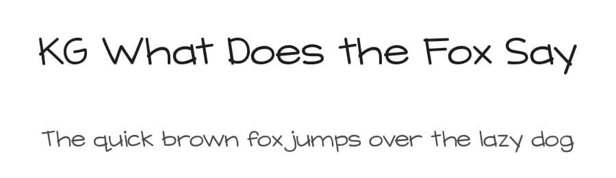 KG What Does the Fox Say by Kimberly Geswein — Script Handwritten Font