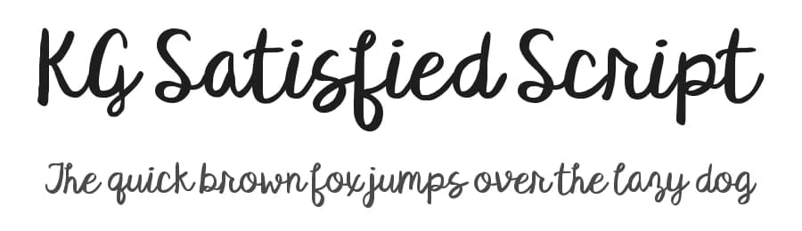 KG Satisfied Script by Kimberly Geswein — Script Handwritten Font