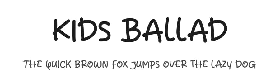 Kids Ballad by Khurasan — Script Handwritten Font