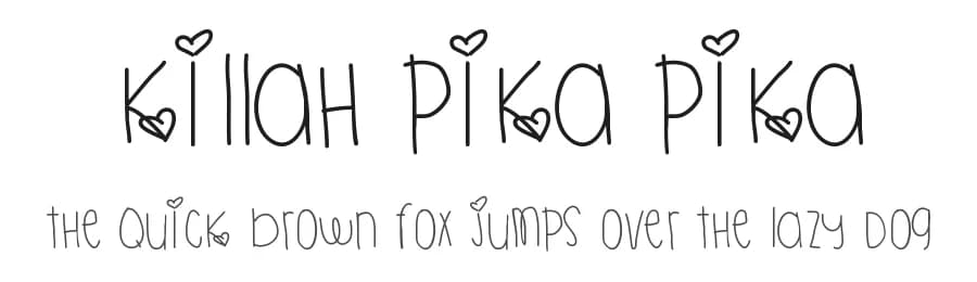 Killah Pika Pika by Des Gomez — Script Handwritten Font
