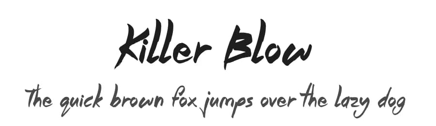 Killer Blow by JSH creates — Script Handwritten Font