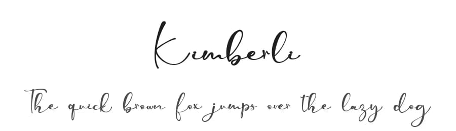 Kimberli by Letterara — Script Handwritten Font