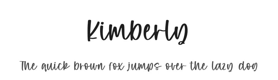 Kimberly by Revo Farisky — Script Handwritten Font