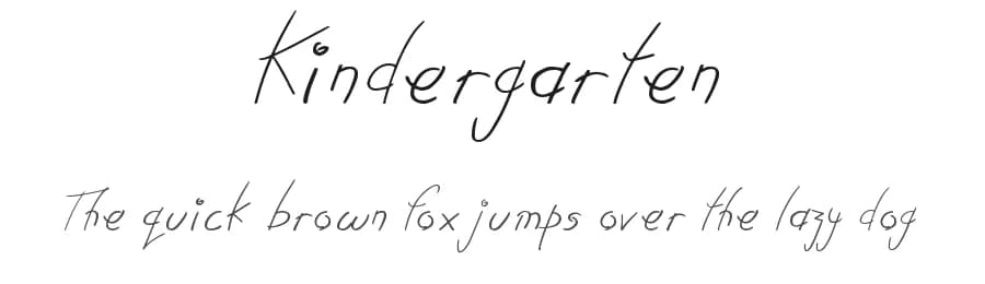 Kindergarten by JSH creates — Script Handwritten Font