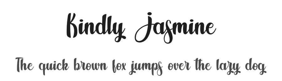 Kindly Jasmine by Typhoon Type - Suthi Srisopha — Script Handwritten Font