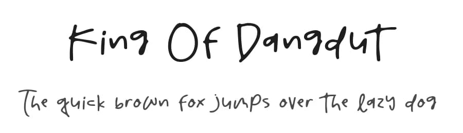 King Of Dangdut by olivetype — Script Handwritten Font