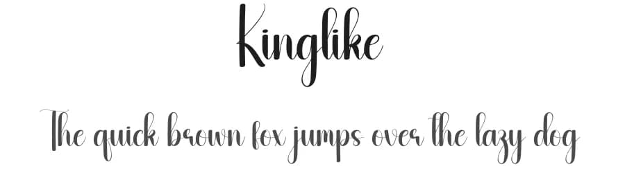 Kinglike by Andi Moz — Script Handwritten Font
