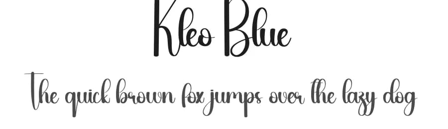 Kleo Blue by Andi Moz — Script Handwritten Font