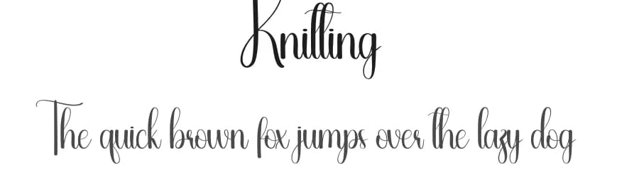 Knitting by Andi Moz — Script Handwritten Font