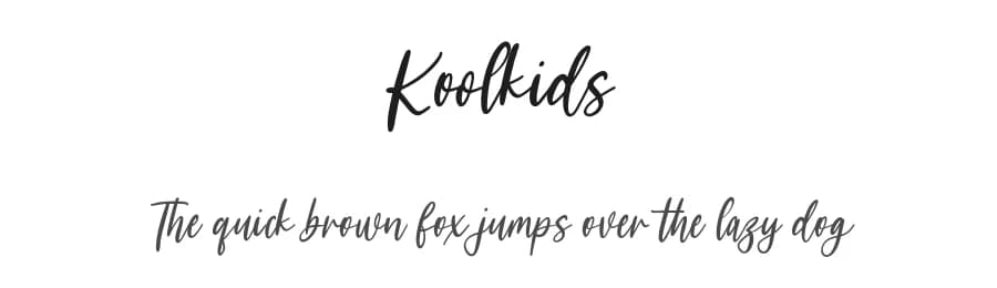 Koolkids by Maulana Creative — Script Handwritten Font