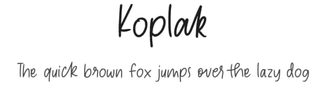 Koplak by Zuzulgo Studio — Script Handwritten Font