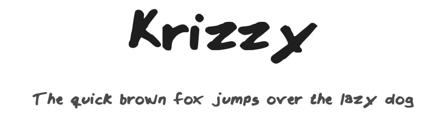 Krizzy by Kristina Eriksen โ Script Handwritten Font
