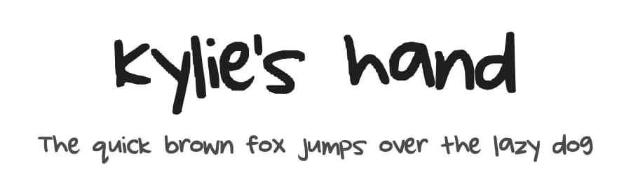 Kylie's hand by Kylie Sng β Script Handwritten Font