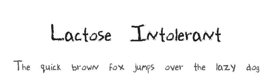 Lactose Intolerant by Serendipity Fonts β Script Handwritten Font