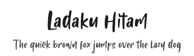 Ladaku Hitam by Creavibes Design — Script Handwritten Font