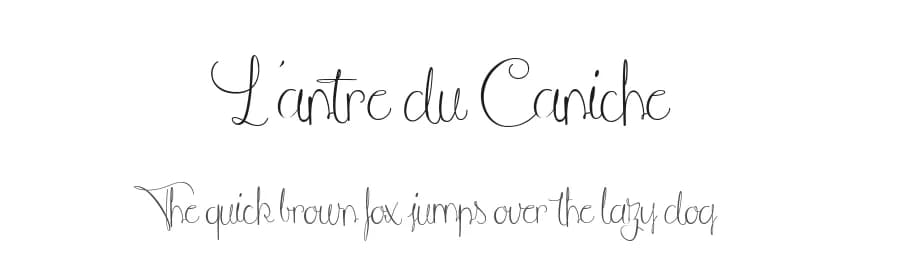 L'antre du Caniche by Maelle.K | Thomas Boucherie — Script Handwritten Font