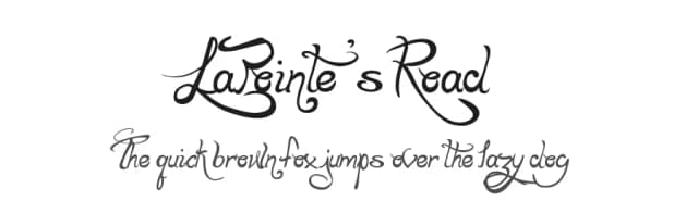 LaPointe's Road by Albertine Nerevan — Script Handwritten Font