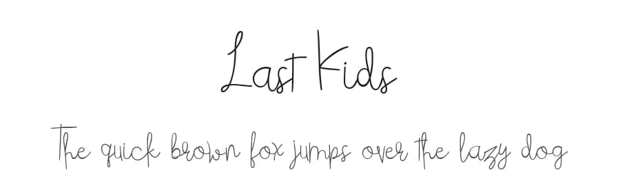 Last Kids by Motokiwo — Script Handwritten Font