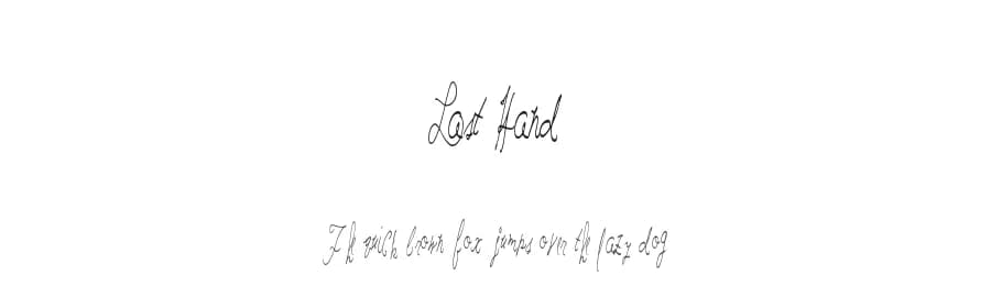 Last Hand by Xerographer Fonts — Script Handwritten Font