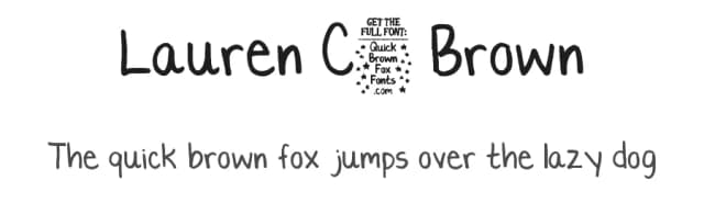 Lauren C. Brown by Quick Brown Fox Fonts — Script Handwritten Font