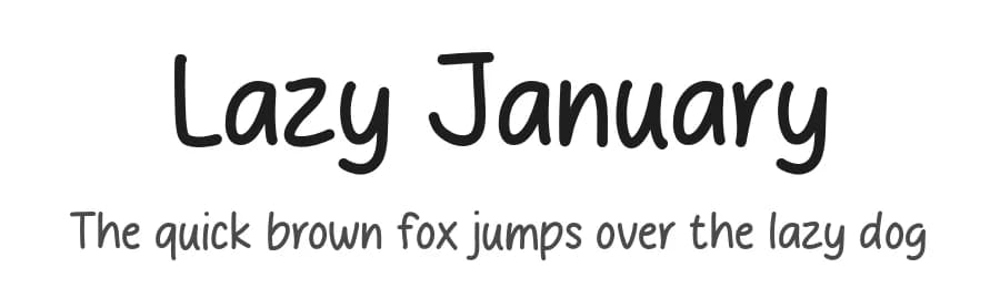 Lazy January by MJType — Script Handwritten Font