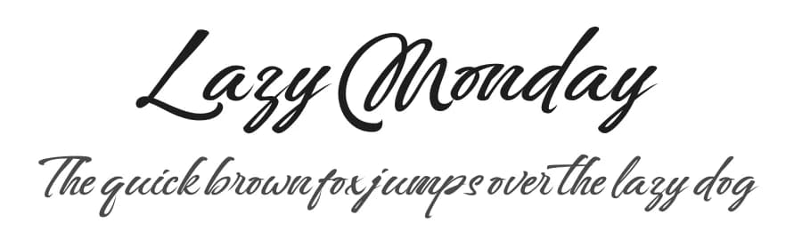 Lazy Monday by Asd Studio — Script Handwritten Font