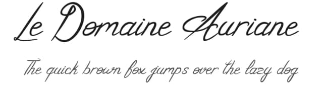 Le Domaine Auriane by La Matrice | Maël Keïta Valère — Script Handwritten Font