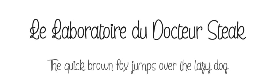 Le Laboratoire du Docteur Steak by Maelle.K | Thomas Boucherie — Script Handwritten Font