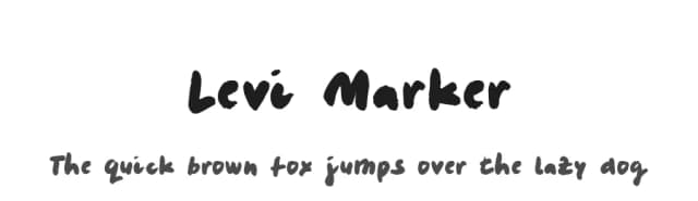 Levi Marker by Levi Szekeres — Script Handwritten Font