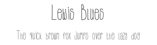 Lewis Blues by Karin McCombes — Script Handwritten Font