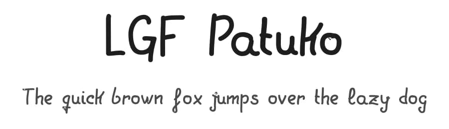 LGF Patuko by Manuel Lage — Script Handwritten Font