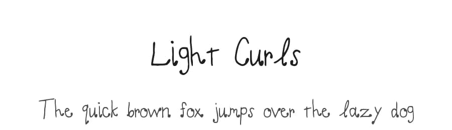 Light Curls by Xerographer Fonts — Script Handwritten Font