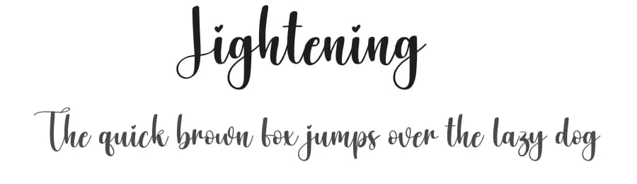Lightening by Scratchones — Script Handwritten Font