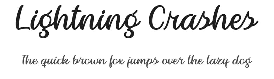 Lightning Crashes by Misti's Fonts — Script Handwritten Font