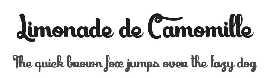Limonade de Camomille by dcoxy - Greg Medina — Script Handwritten Font