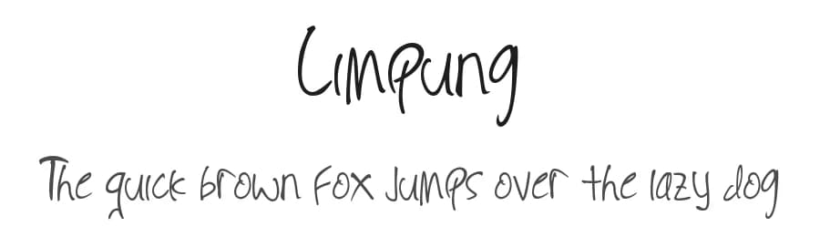 Limpung by Taznix Art β Script Handwritten Font
