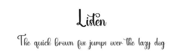 Listen by PiPi Creative STUDIO — Script Handwritten Font