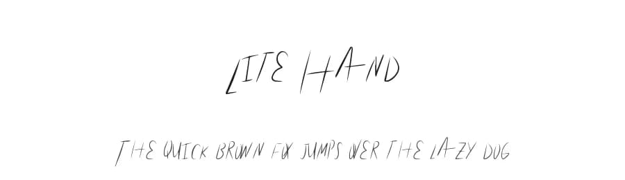 Lite Hand by Xerographer Fonts — Script Handwritten Font