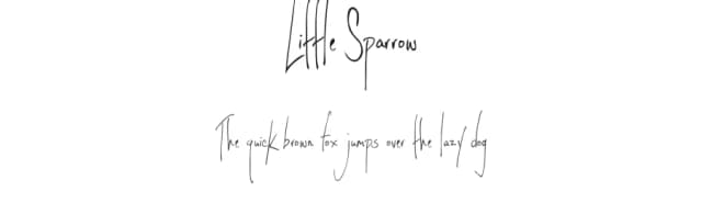 Little Sparrow by A C — Script Handwritten Font
