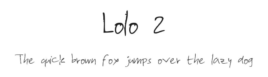 Lolo 2 by Laurent H. — Script Handwritten Font