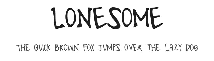 Lonesome by Hannah Evans — Script Handwritten Font