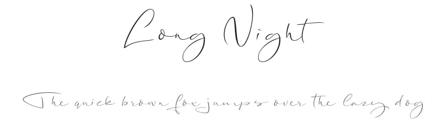 Long Night by Roland Huse Design — Script Handwritten Font