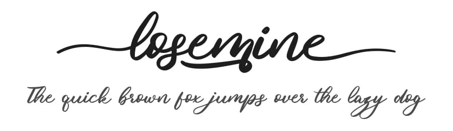 Losemine by RaisProject — Script Handwritten Font