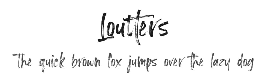Loutters by Beningtype by. Letteratom — Script Handwritten Font