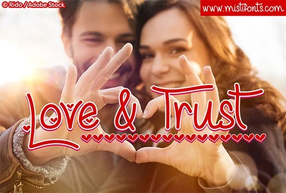 Love and Trust Font by Misti — Script Handwritten Font