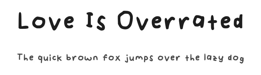 Love Is Overrated by Liora Harsha β Script Handwritten Font