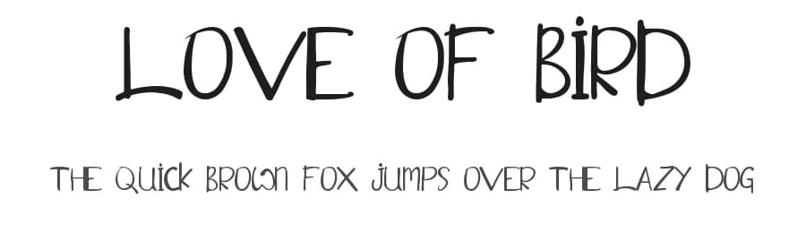 Love of Bird by Andang Prasetyo — Script Handwritten Font