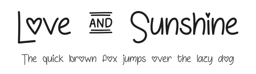 Love & Sunshine by Misti's Fonts — Script Handwritten Font