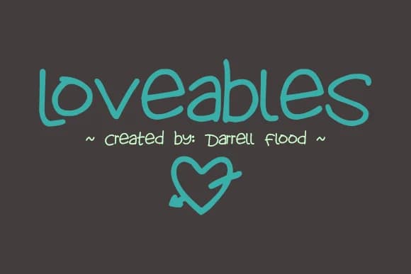 Loveables Font by Dadiomouse — Script Handwritten Font
