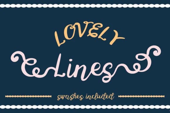 Lovely Lines Font by Lickable Pixels — Script Handwritten Font